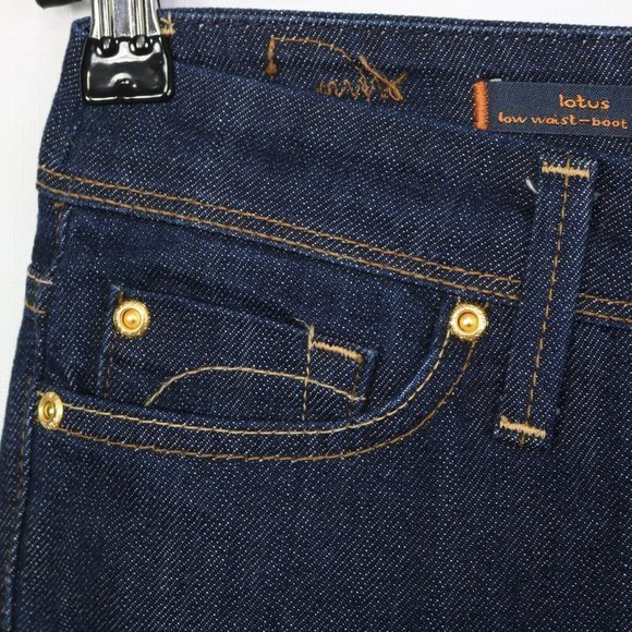 Fidelity Lotus Boot Flare Jeans Low Waist Stretch Dark 27 34 - Picture 11 of 12